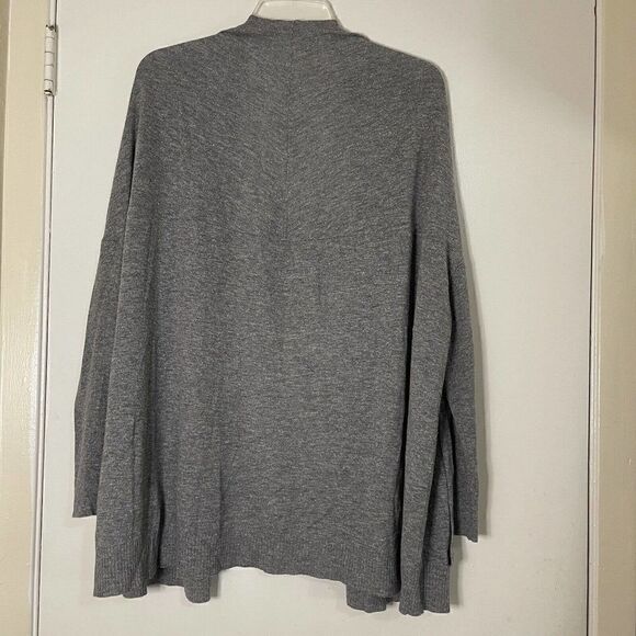 Eileen Fisher Gray Casual wool blend knit cardigan sweater with pockets size M - Picture 5 of 8